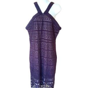 LE CHATEAU Brown Crochet Knit Dress Size XL NEW NWT